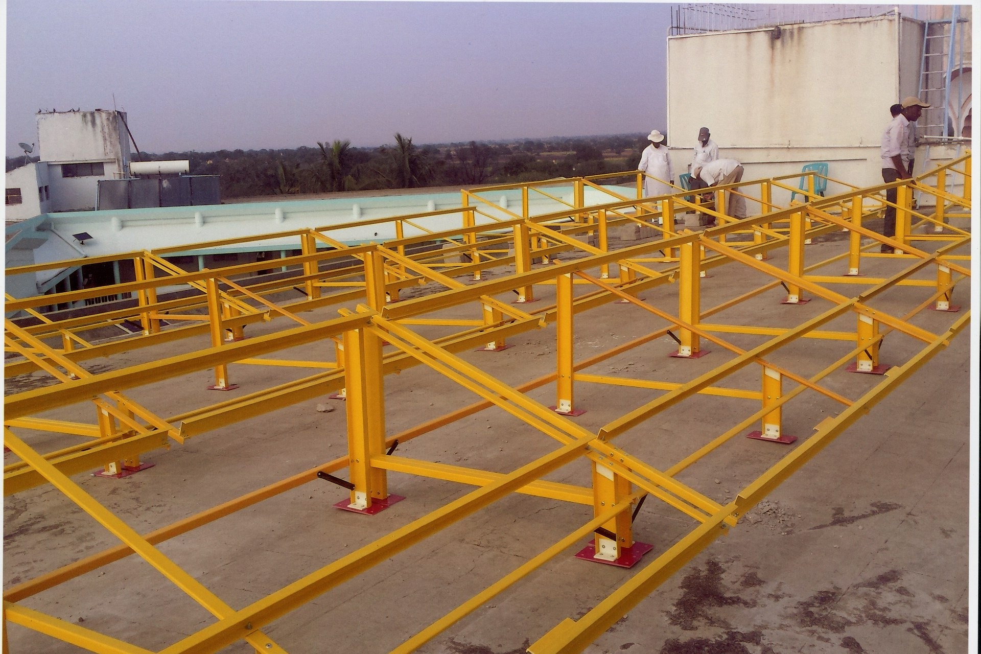 Iron and steel plant scaffolding access
